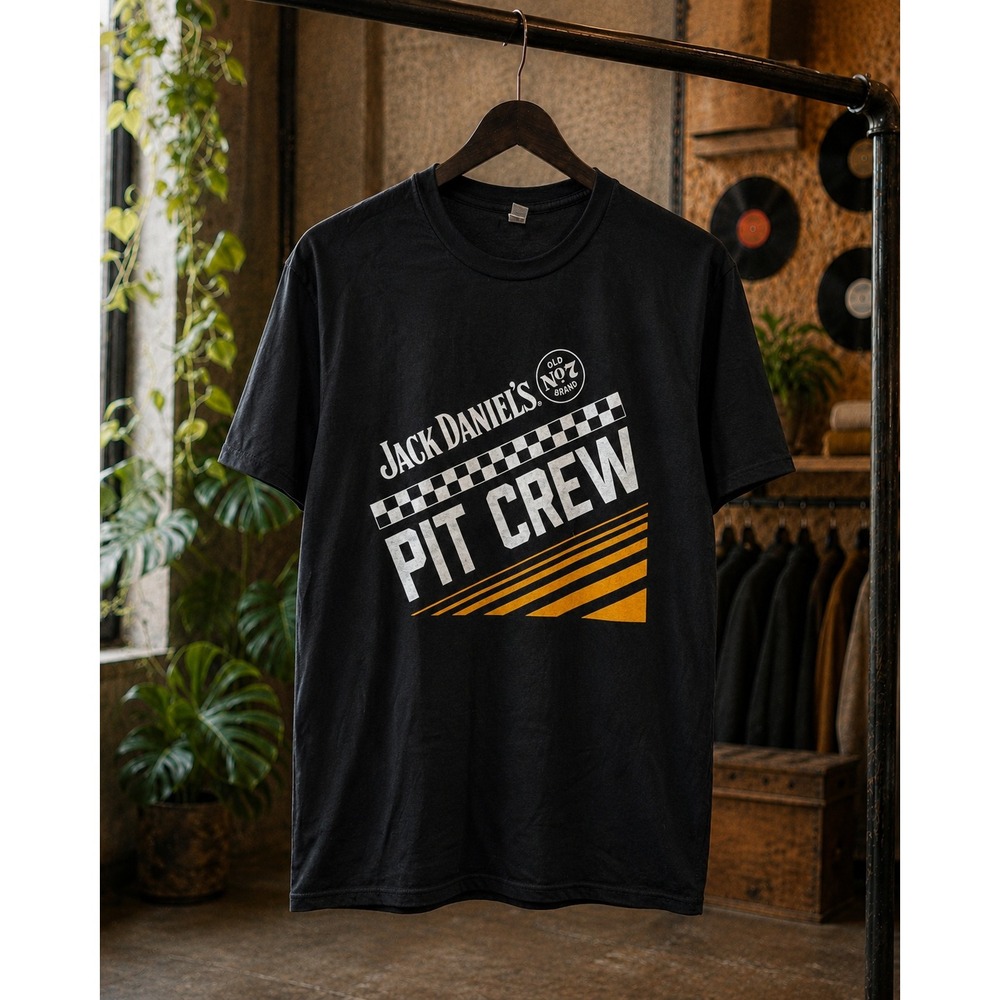 Jack Daniel's Pit Crew 2024 Race Weekend Large Black T-Shirt NEW